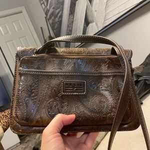 Relic embossed paisley handbag